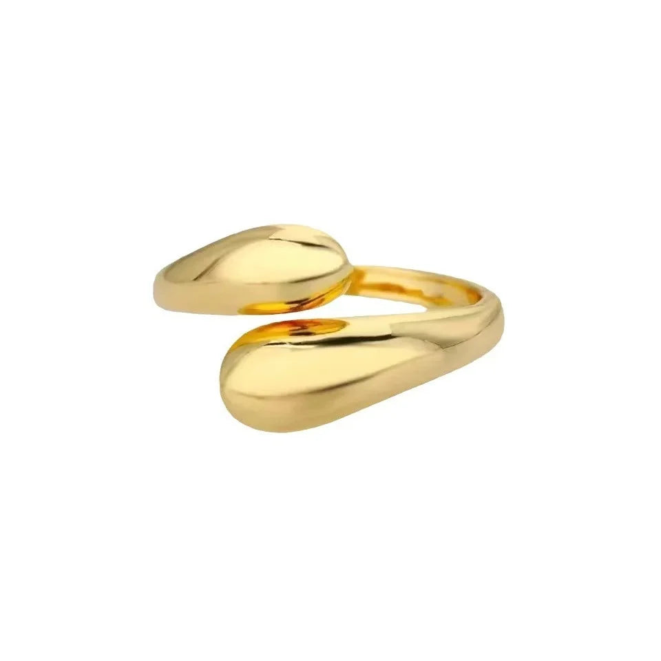 Stainless Steel Smooth Double Ball Beads Ring
