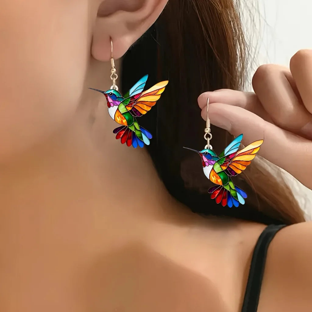 Colorful Hummingbird Earrings