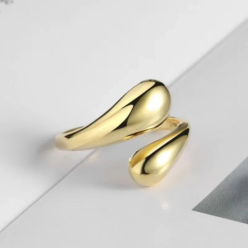 Stainless Steel Smooth Double Ball Beads Ring