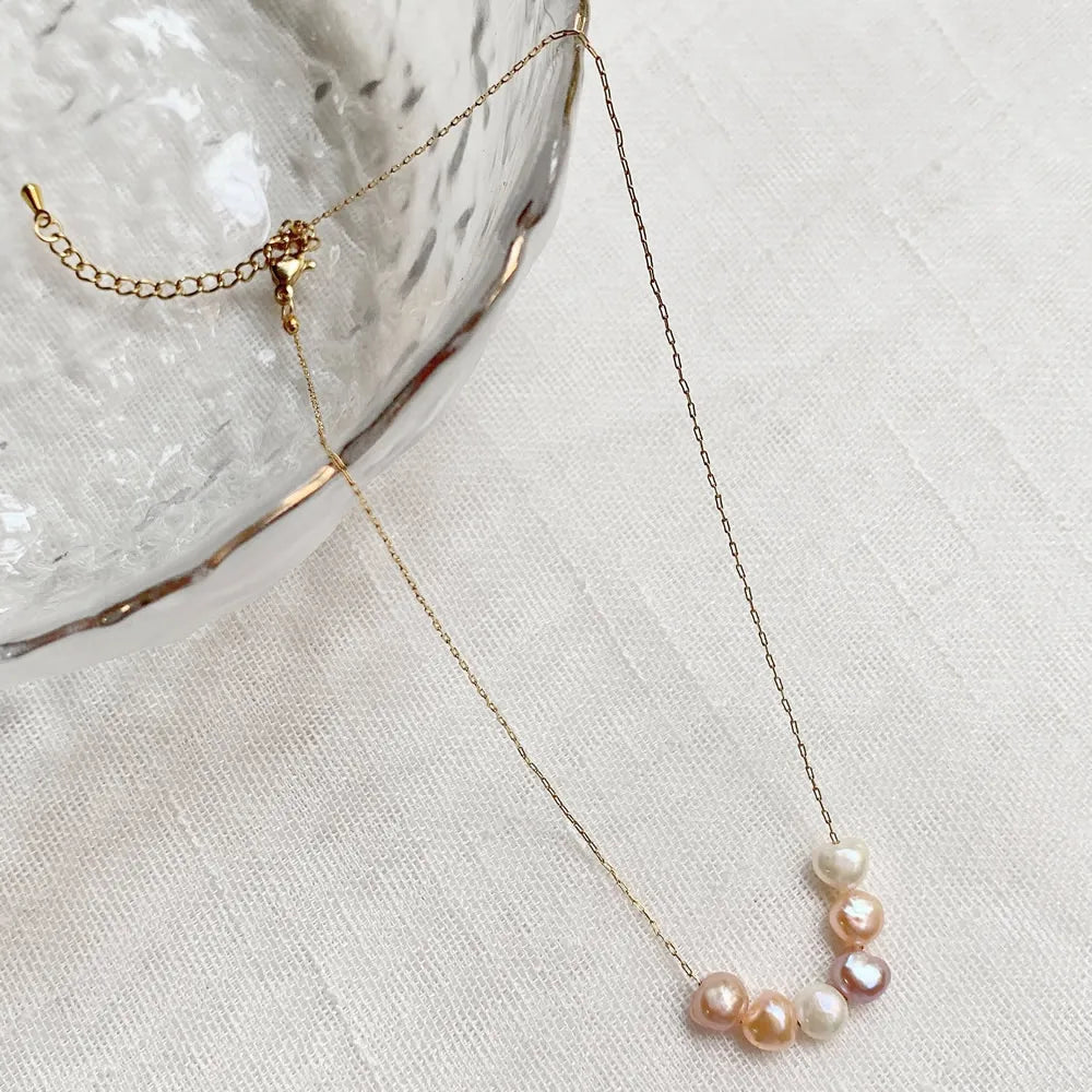 Mixed Color Natural Freshwater Pearl Necklace