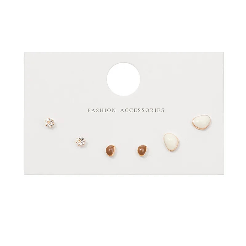 Silver Needle Stud Earrings with different motives