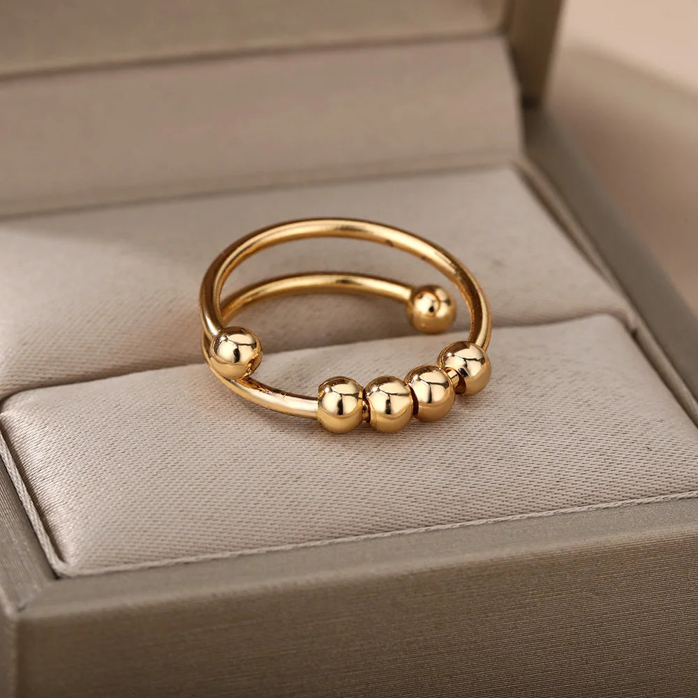 Ring with movable Beads (Unisex)