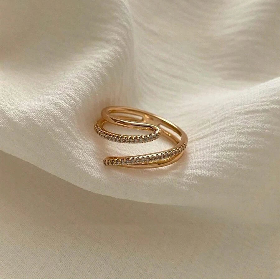 Stainless Steel 18 K Gold Plated Sun Rings