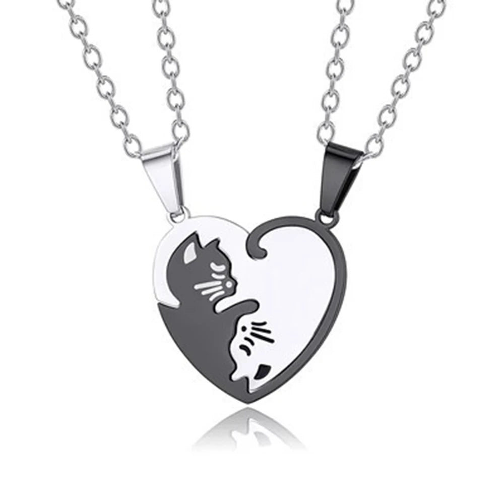 Cat YinYang Matching Keychain