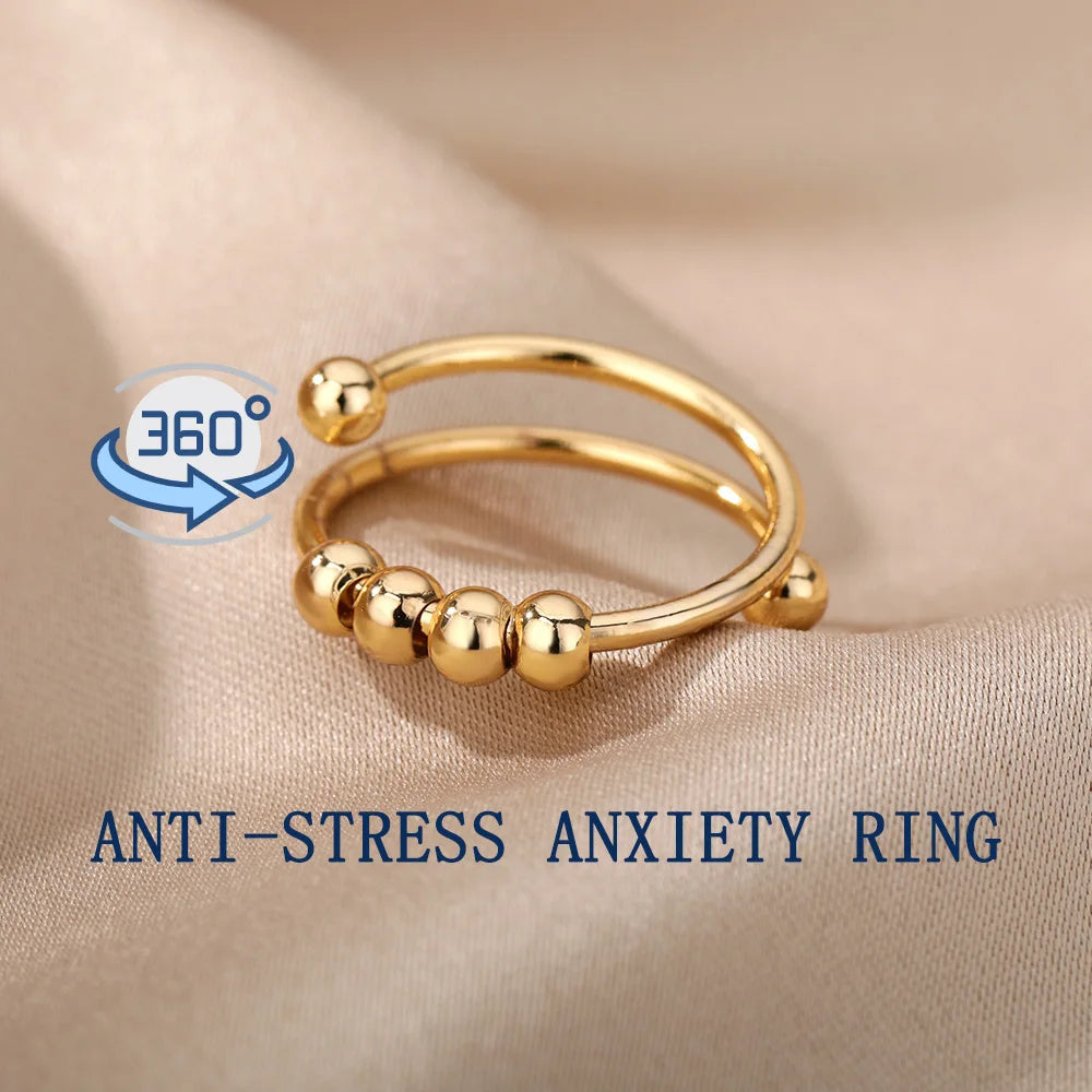Ring with movable Beads (Unisex)