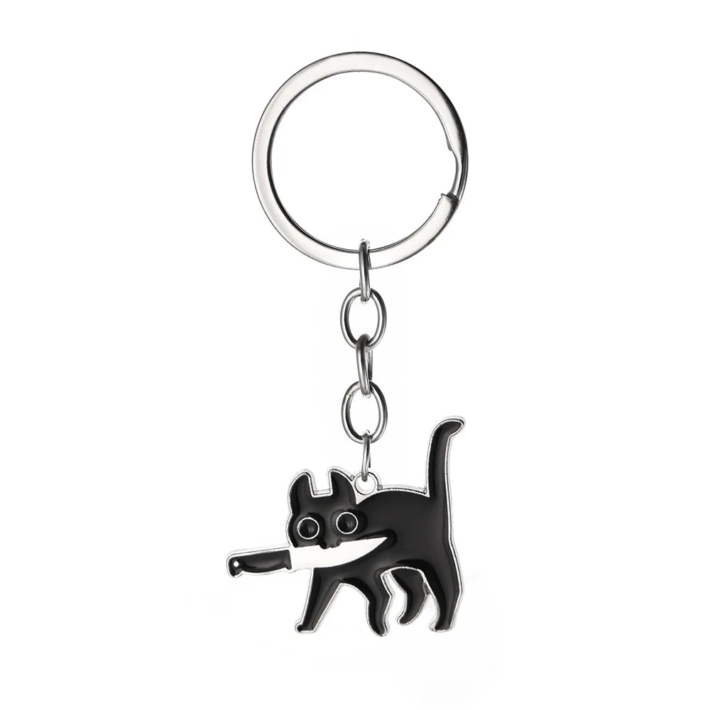Cat YinYang Matching Keychain