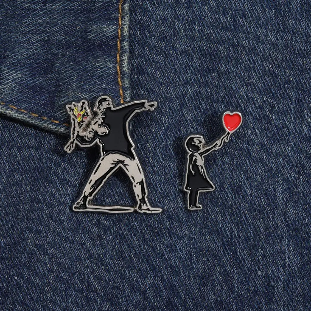 Classic Banksy Art Design Pin