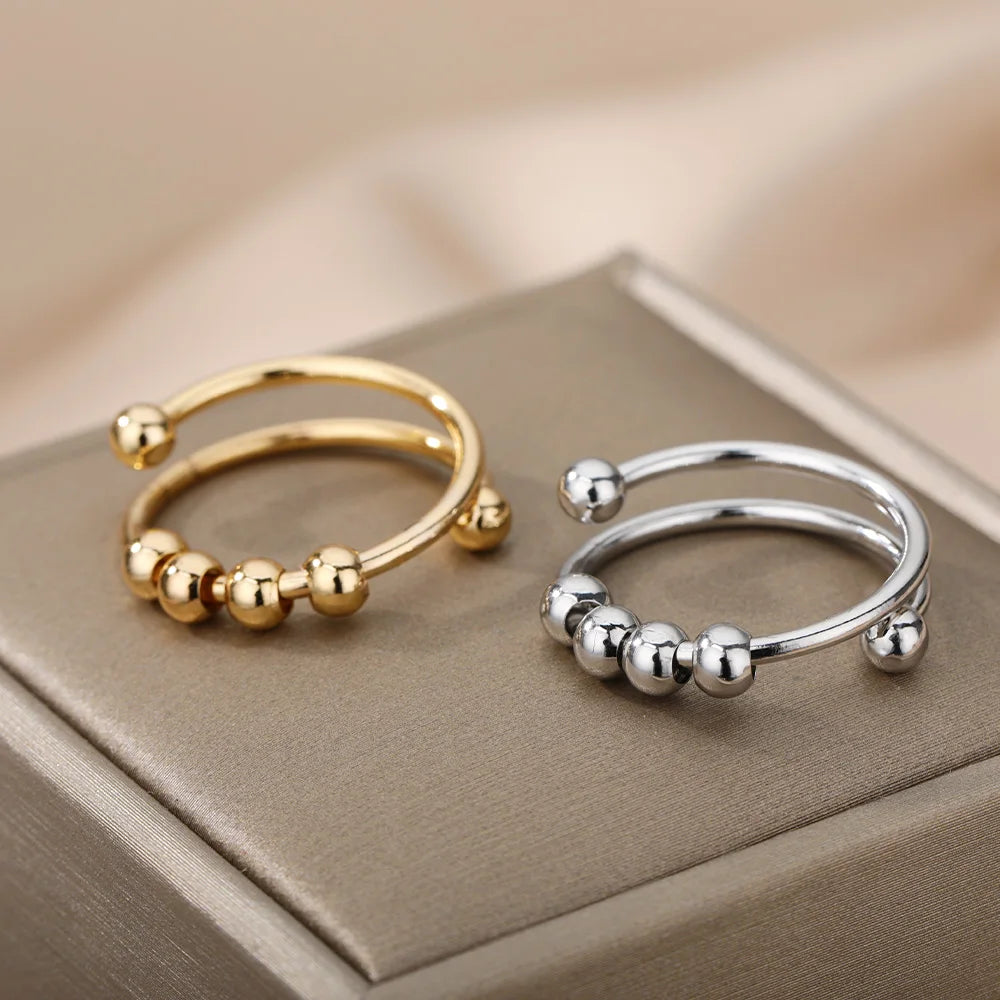 Ring with movable Beads (Unisex)
