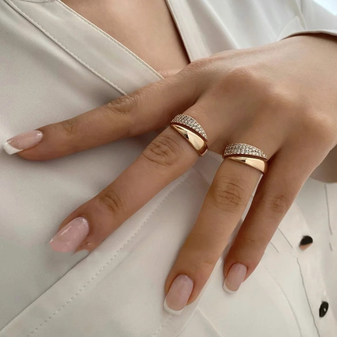 Stainless Steel 18 K Gold Plated Sun Rings