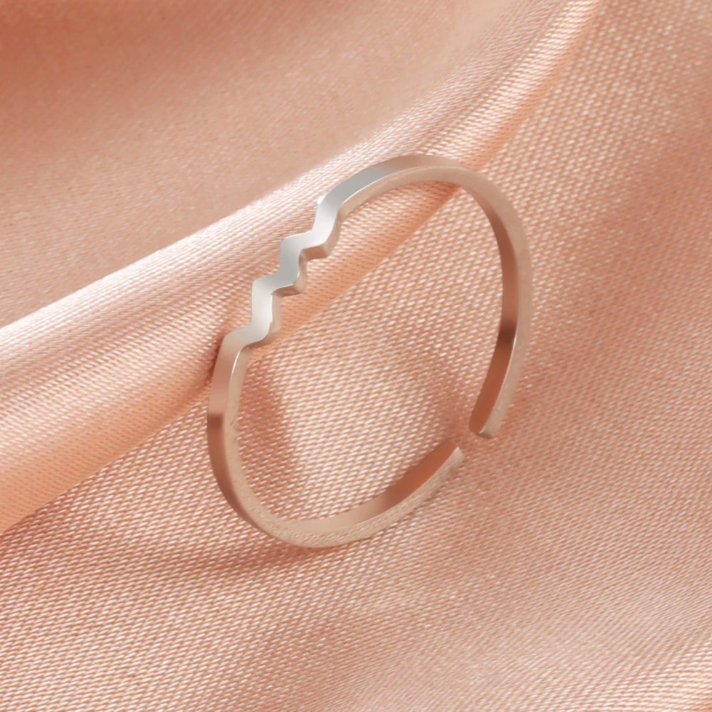 Stainless Steel Zodiac Rings 12 Constellations Open Ring for Women Aries Leo Virgo Gemini Libra Pisces Scorpio Birthday Gifts