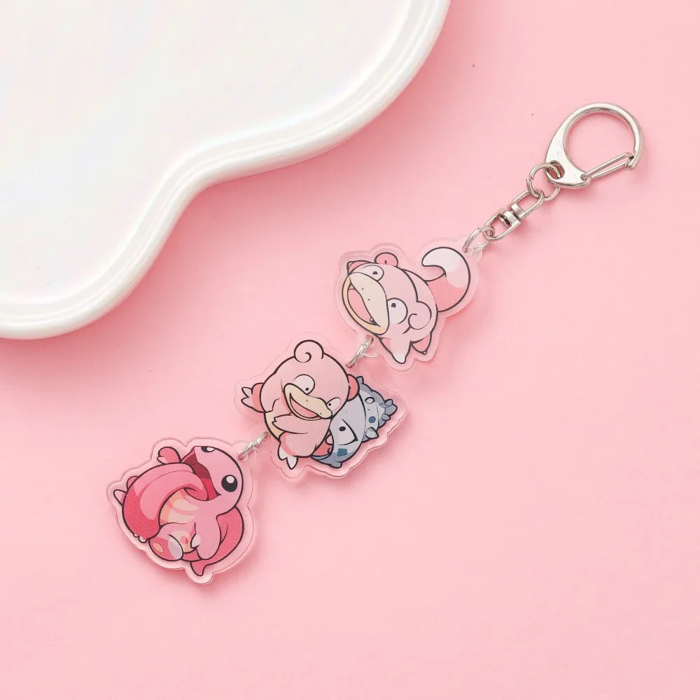 Anime Acrylic keychain accessaries Cartoon Car Bag Pendant Gift cute creative bag charm funny Friends Fans Gifts Keyring