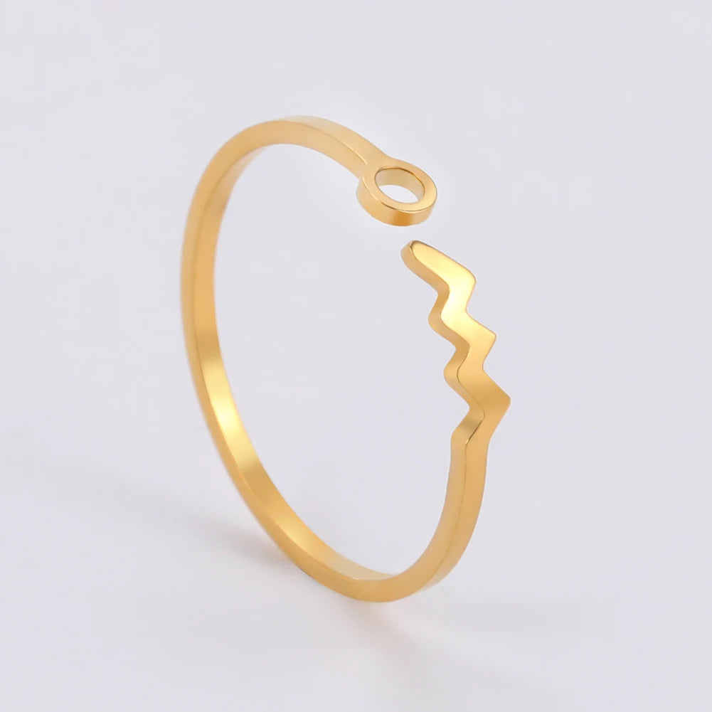 Stainless Steel Zodiac Rings 12 Constellations Open Ring for Women Aries Leo Virgo Gemini Libra Pisces Scorpio Birthday Gifts