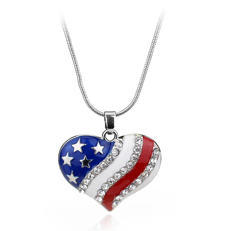 Marvel Superhero Captain America Handsome Pendant Necklace The Avengers Rhinestone Necklace Suitable for Men and Women