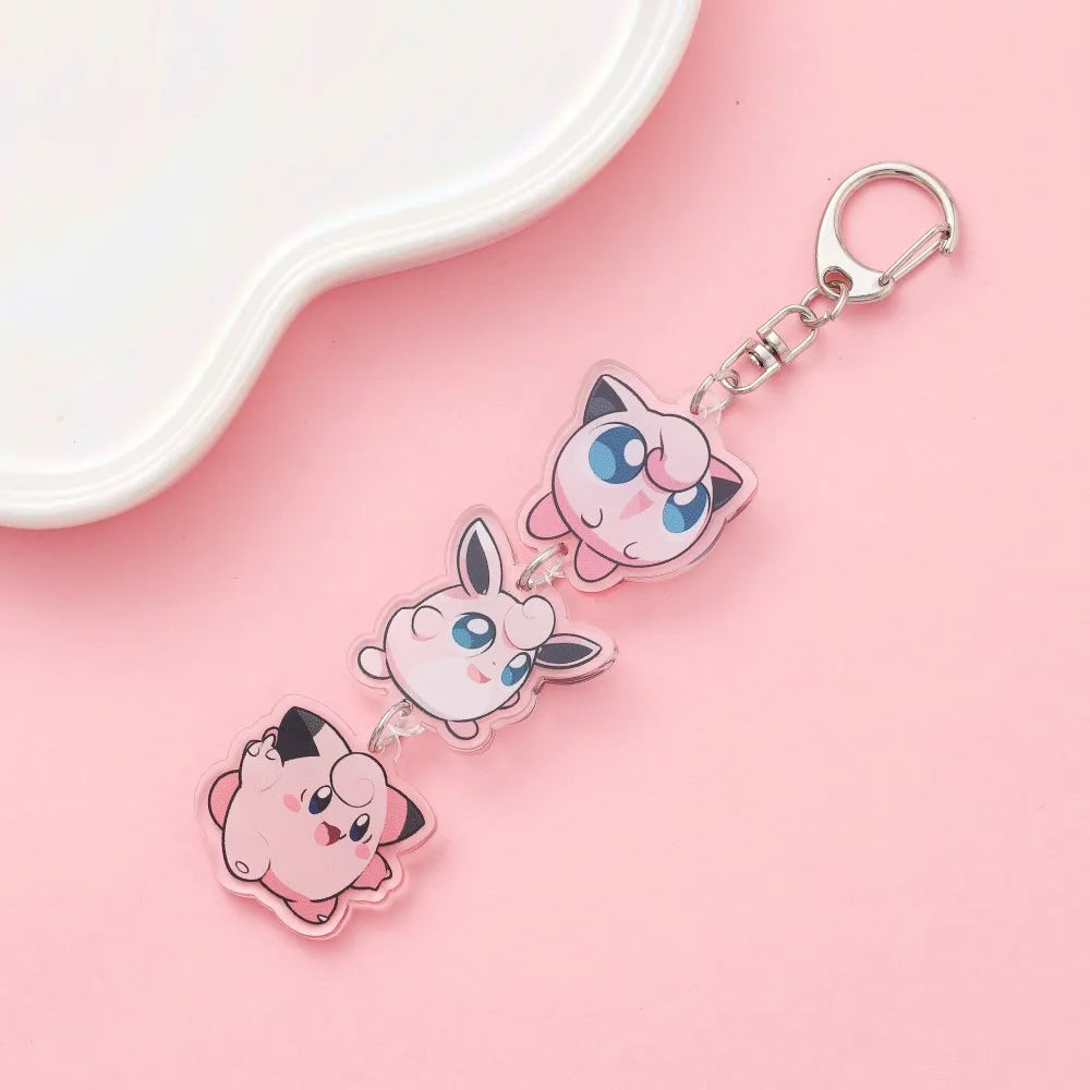 Anime Acrylic keychain accessaries Cartoon Car Bag Pendant Gift cute creative bag charm funny Friends Fans Gifts Keyring