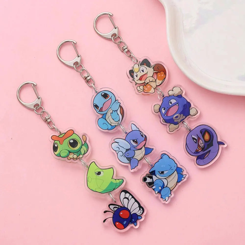 Anime Acrylic keychain accessaries Cartoon Car Bag Pendant Gift cute creative bag charm funny Friends Fans Gifts Keyring
