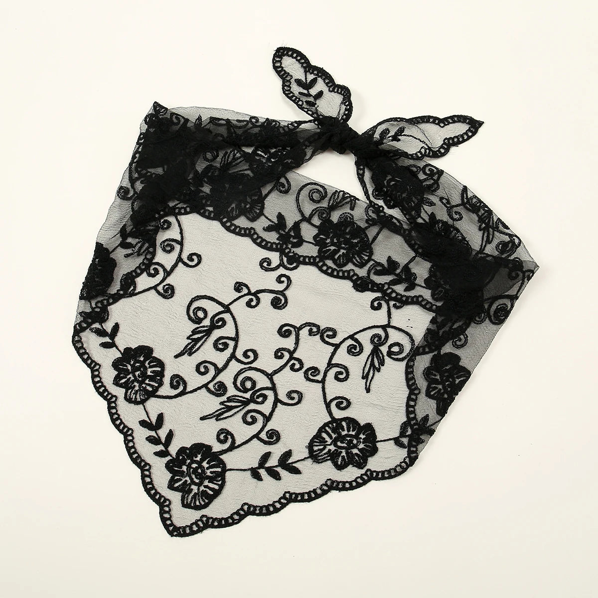Fashion Ins Lace Hair Scarf Women Retro Triangle Hair Bands Vintage Triangular Headscarf Girls Elegant Headwear Hair Accessories