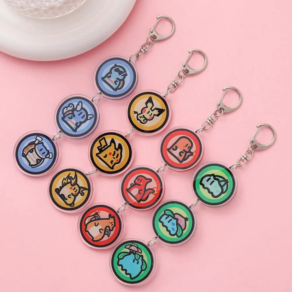 Anime Acrylic keychain accessaries Cartoon Car Bag Pendant Gift cute creative bag charm funny Friends Fans Gifts Keyring