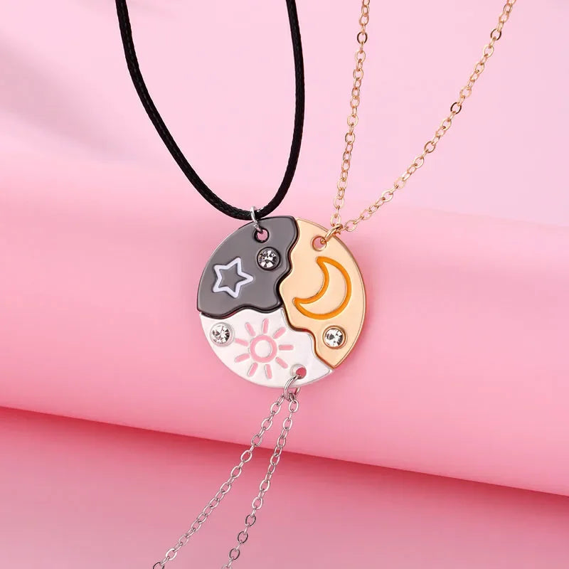 Lovecryst Sun, Moon and Star Necklace