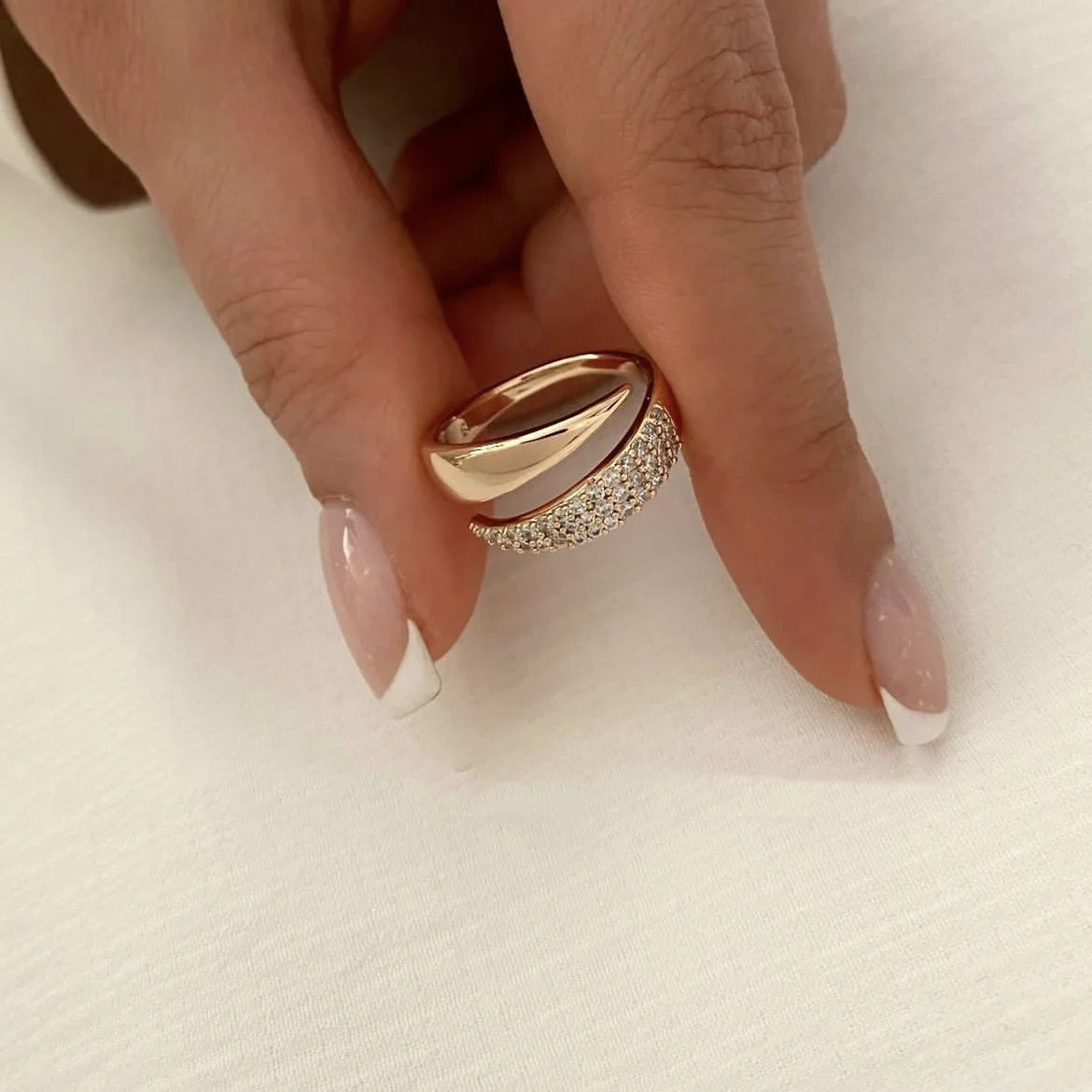 Stainless Steel 18 K Gold Plated Sun Rings