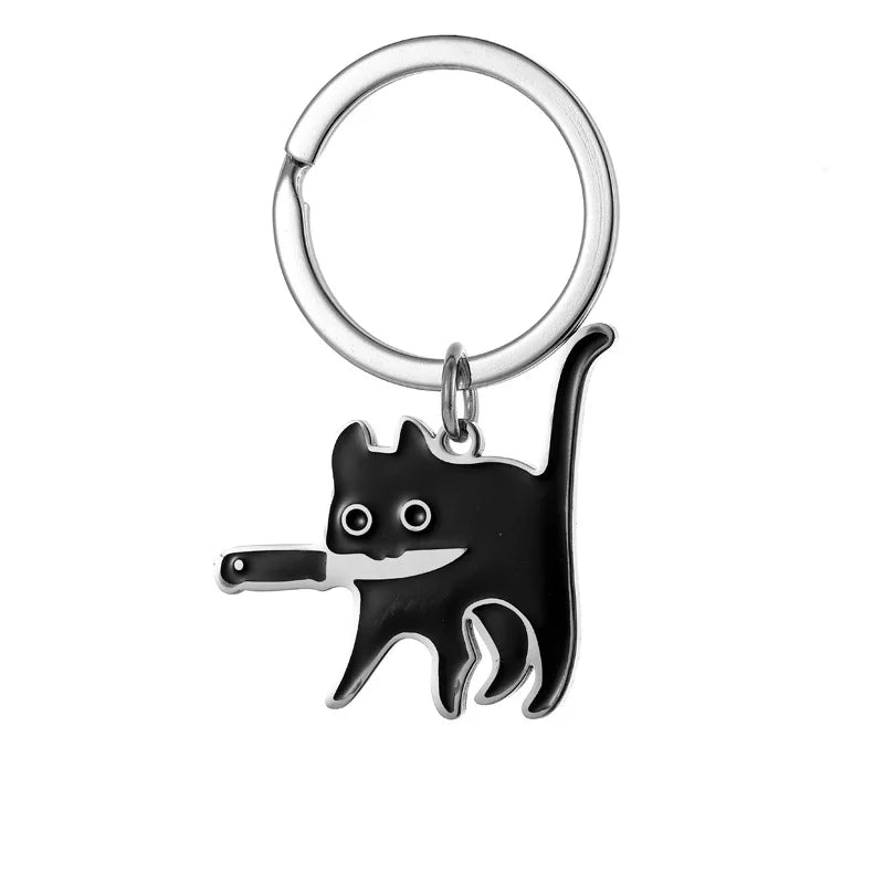 Cat YinYang Matching Keychain