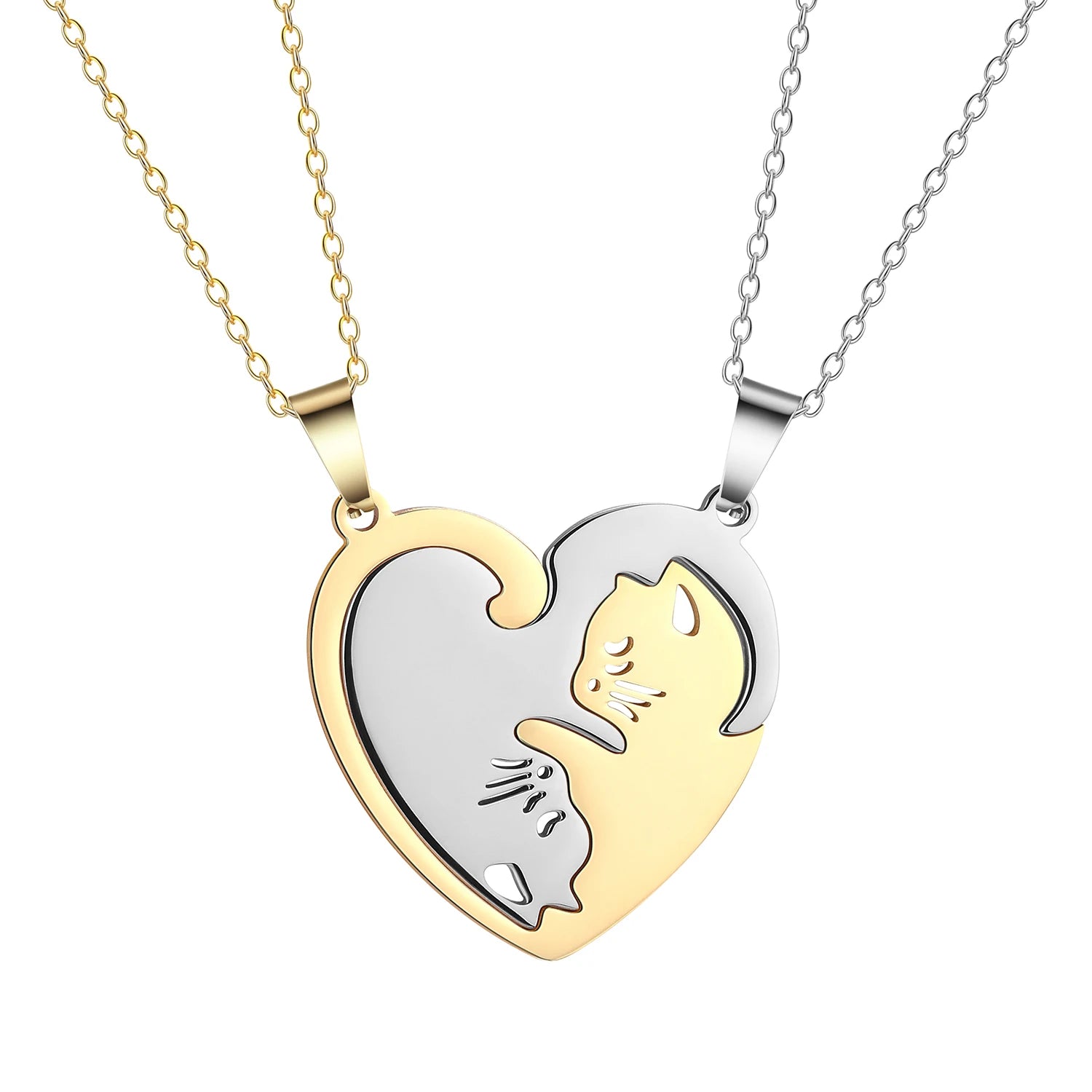 Cat YinYang Matching Keychain