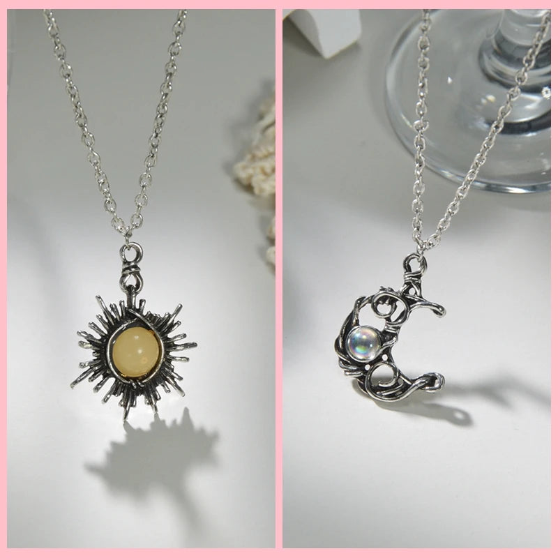Sun and Moon Matching Magnetic Necklace