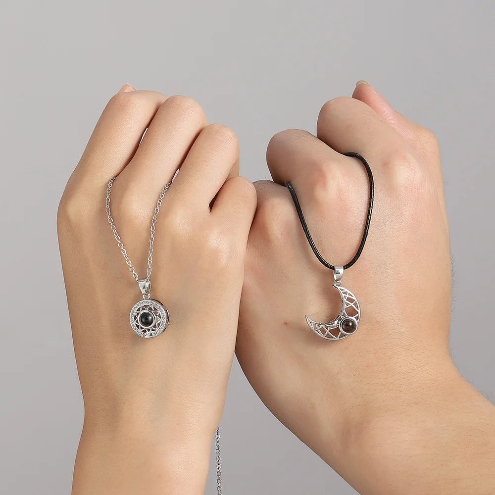 Sun and Moon Matching Magnetic Necklace
