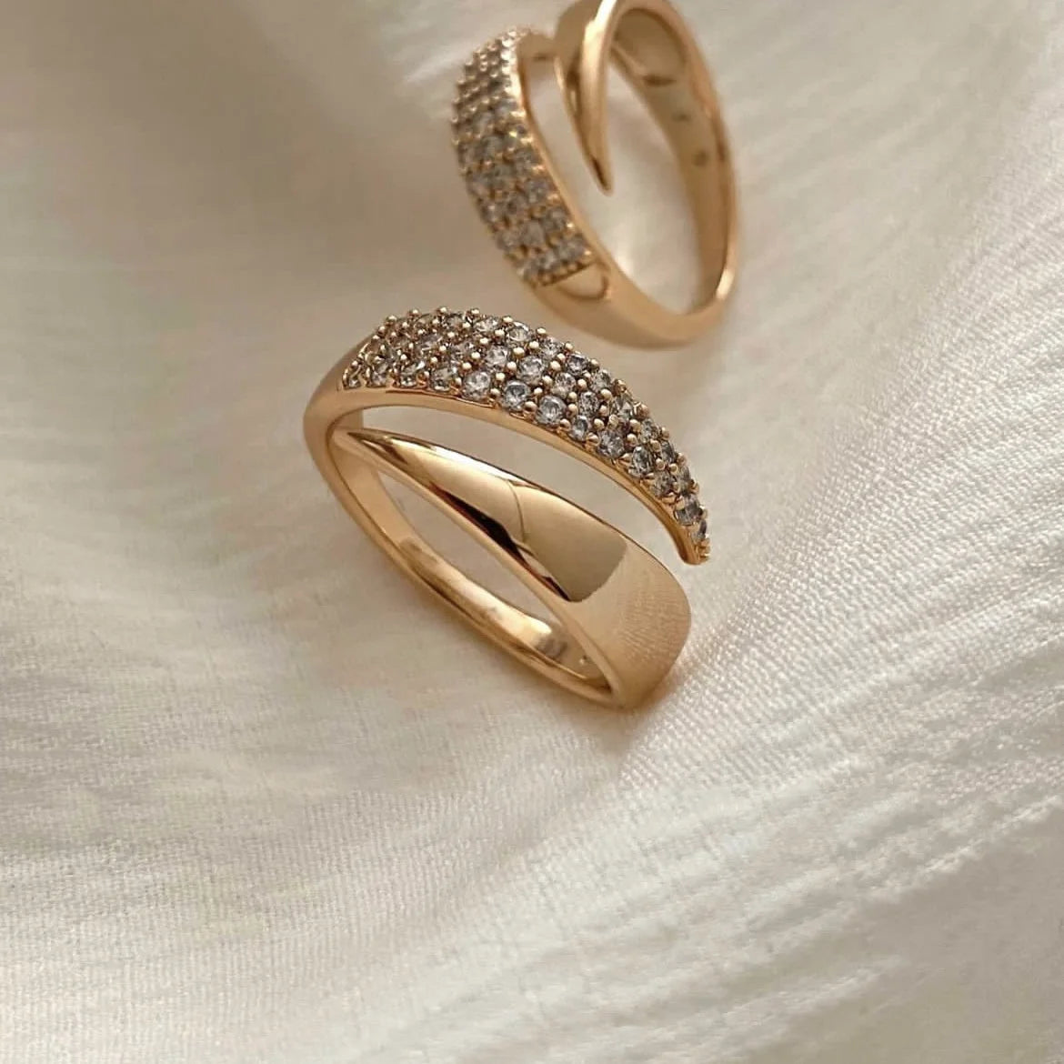Stainless Steel 18 K Gold Plated Sun Rings