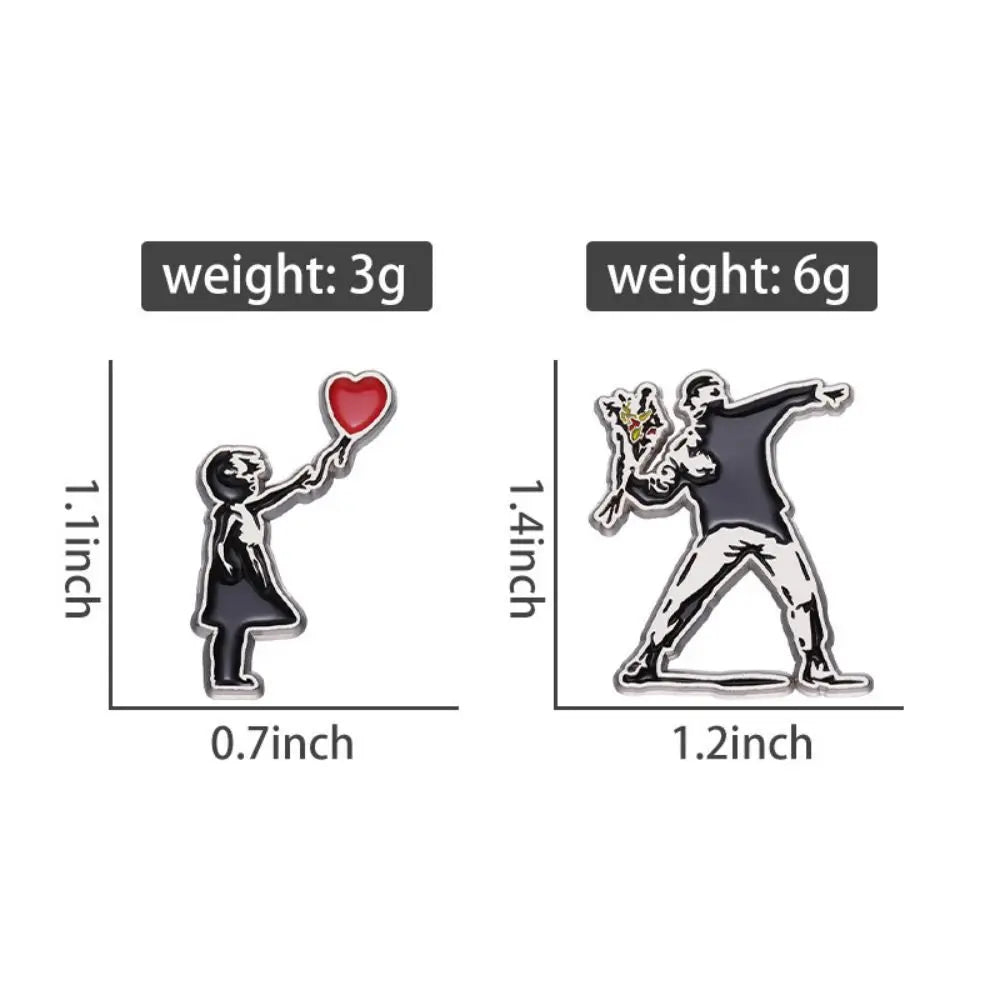 Classic Banksy Art Design Pin