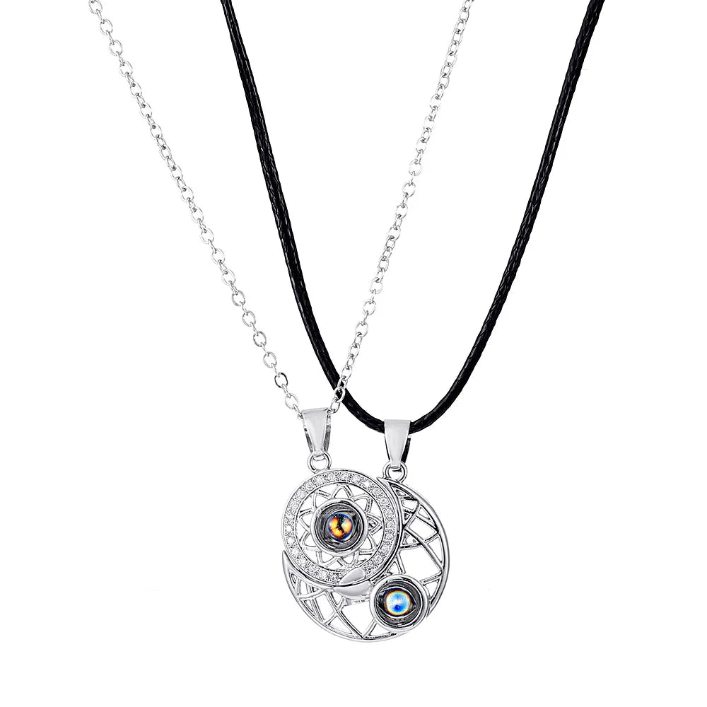 Sun and Moon Matching Magnetic Necklace