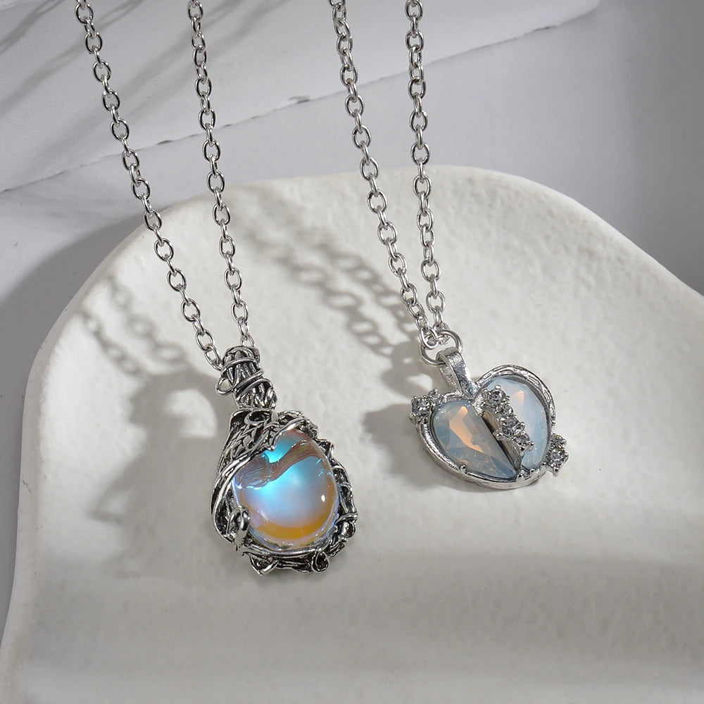 Sun and Moon Matching Magnetic Necklace