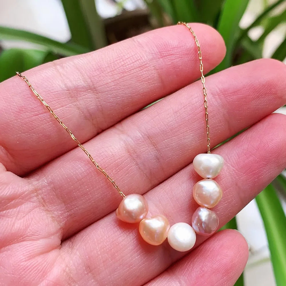 Mixed Color Natural Freshwater Pearl Necklace