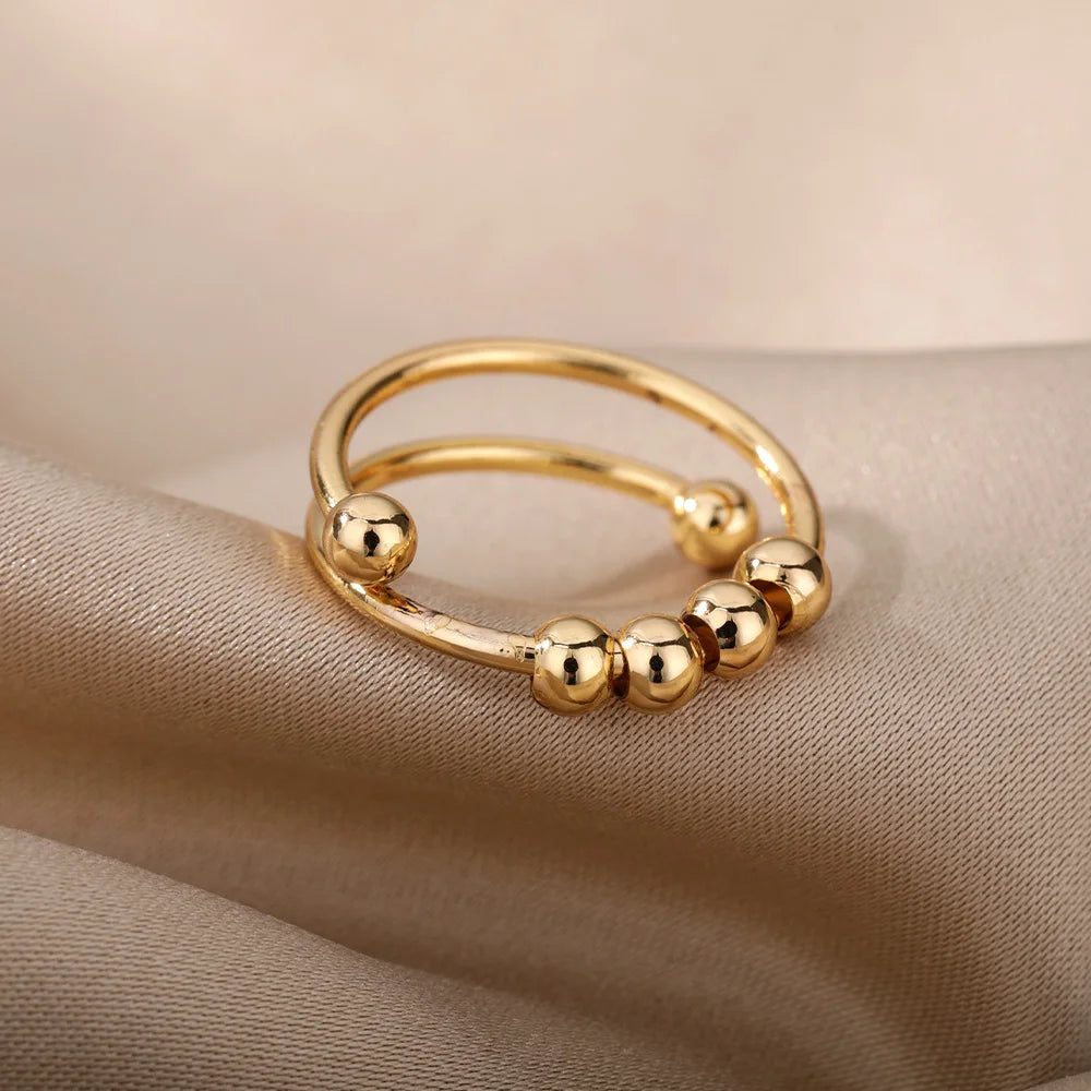 Ring with movable Beads (Unisex)
