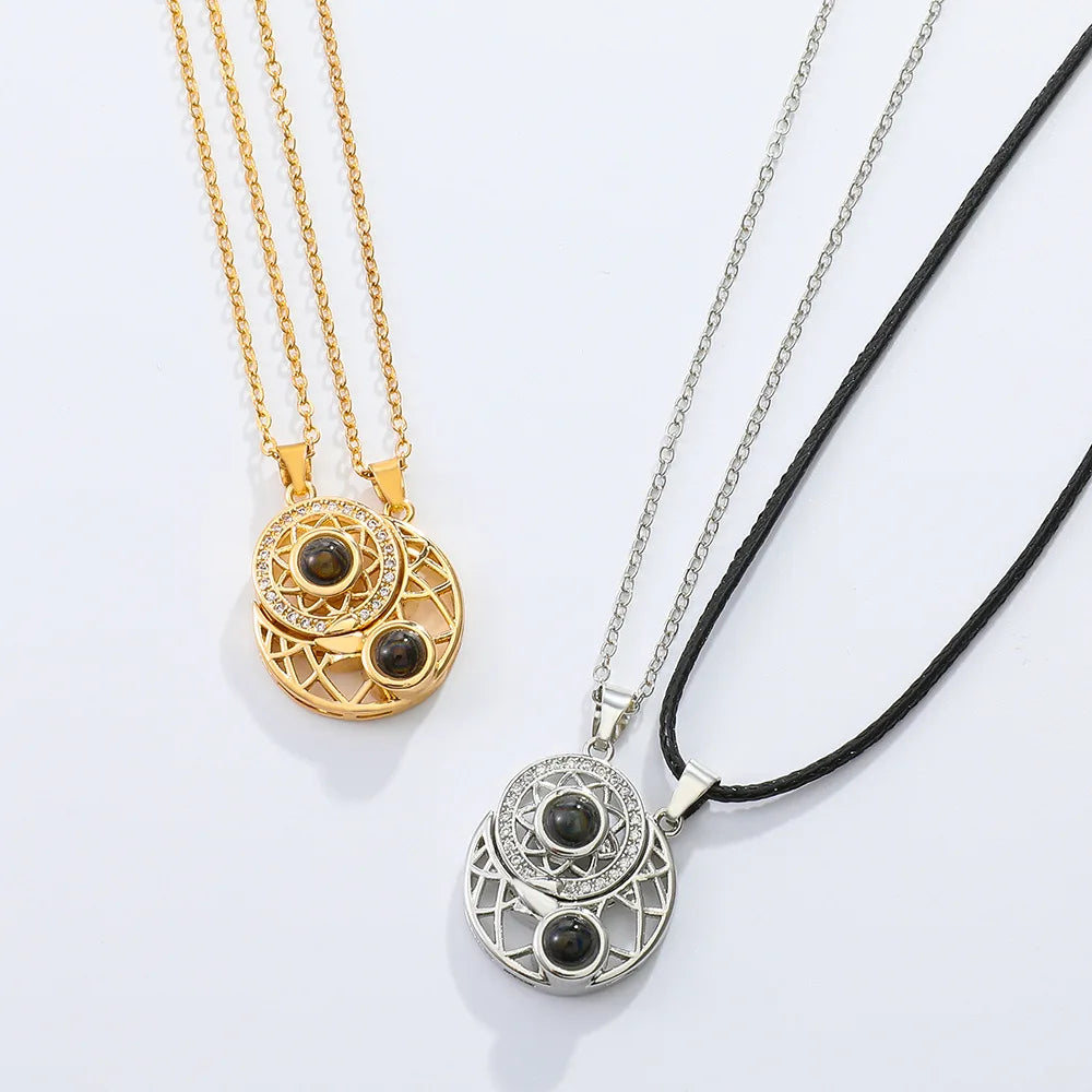 Sun and Moon Matching Magnetic Necklace