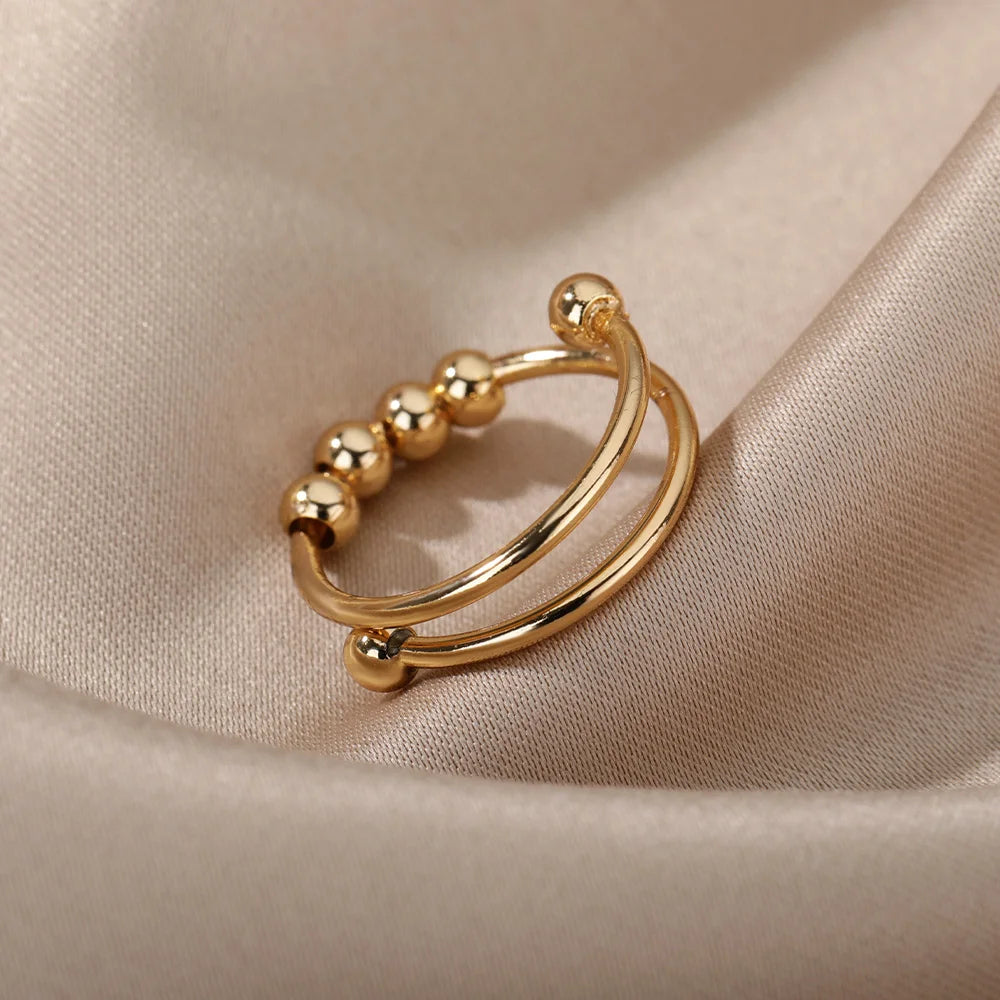 Ring with movable Beads (Unisex)