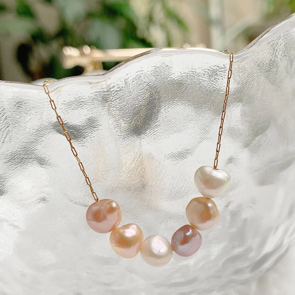 Mixed Color Natural Freshwater Pearl Necklace