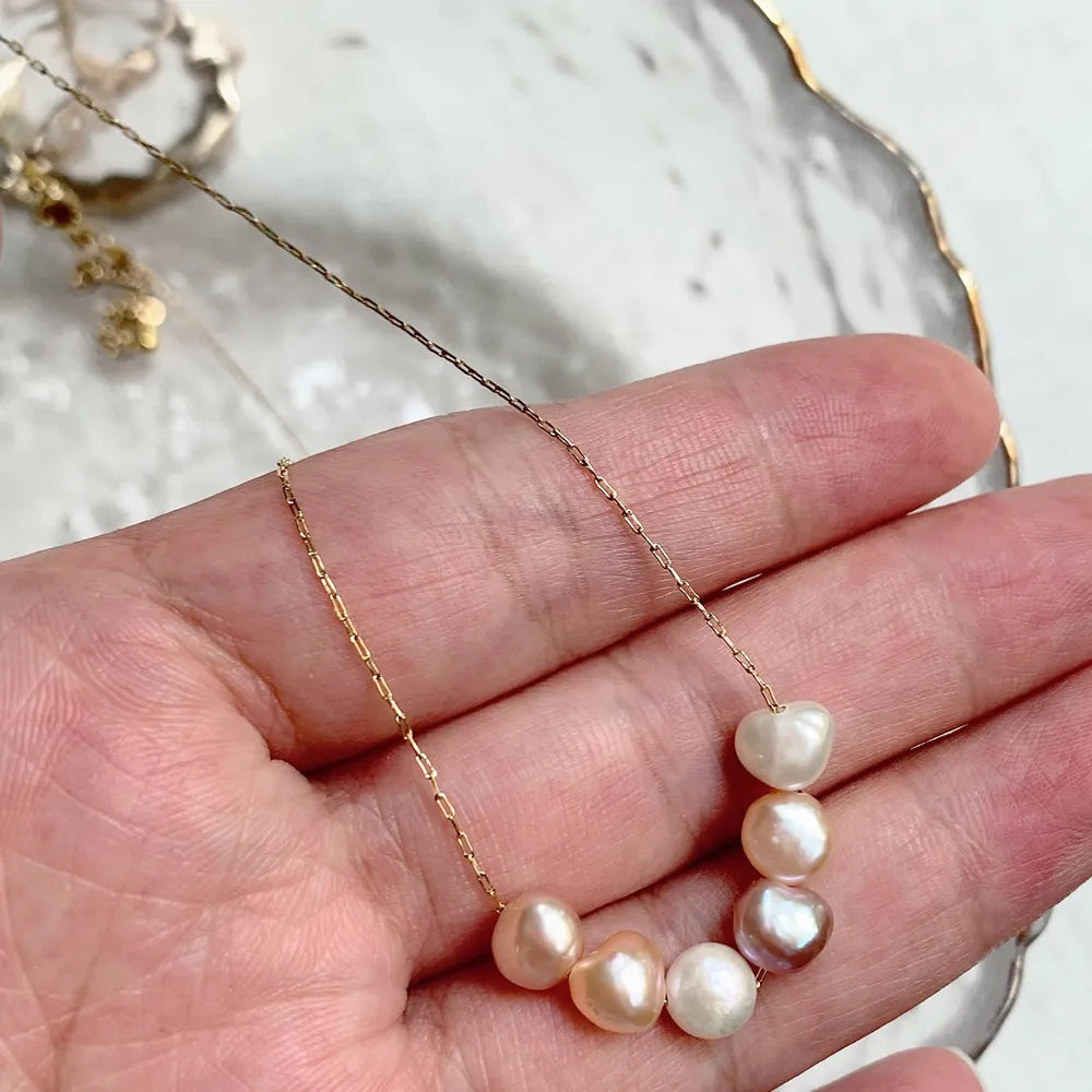 Mixed Color Natural Freshwater Pearl Necklace