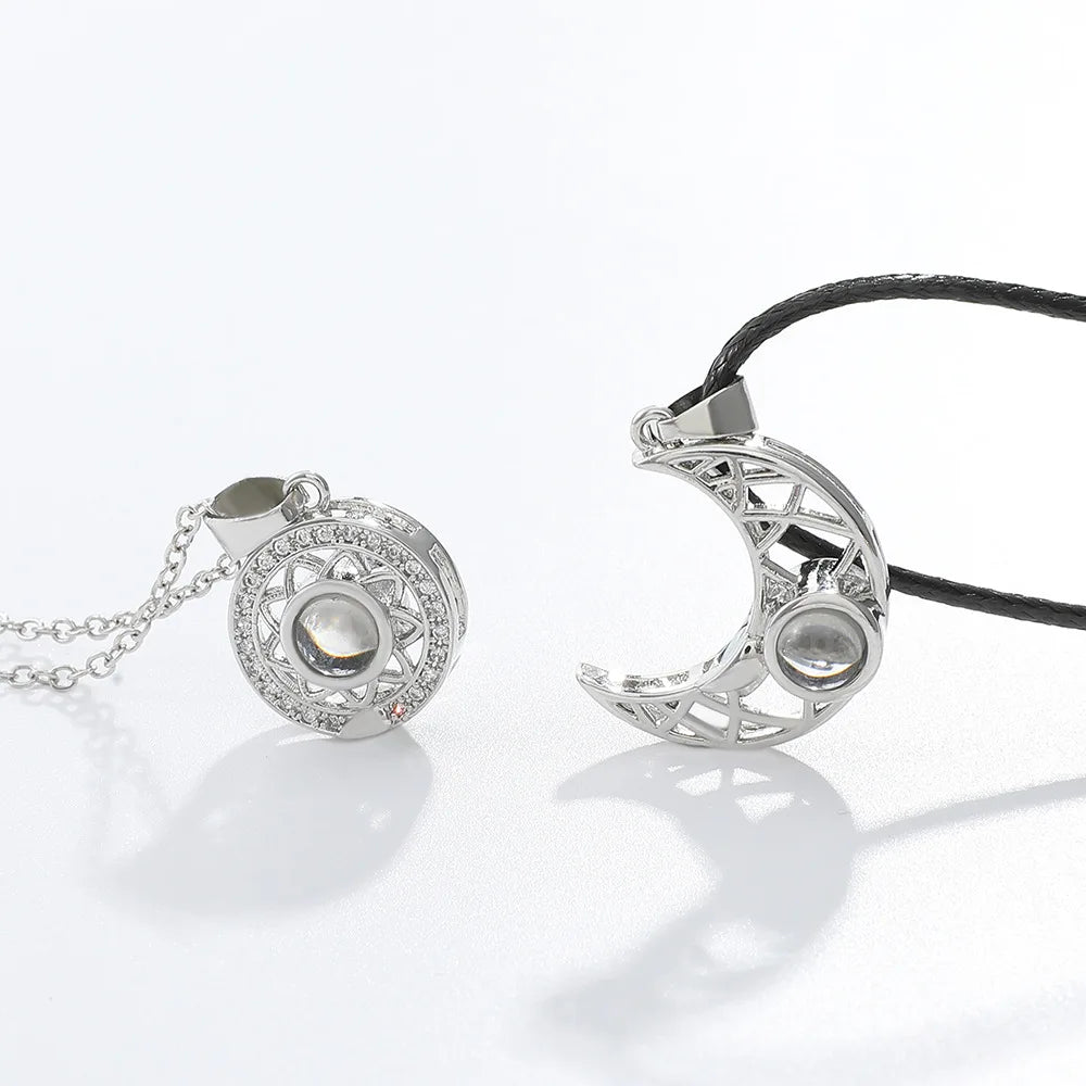 Sun and Moon Matching Magnetic Necklace