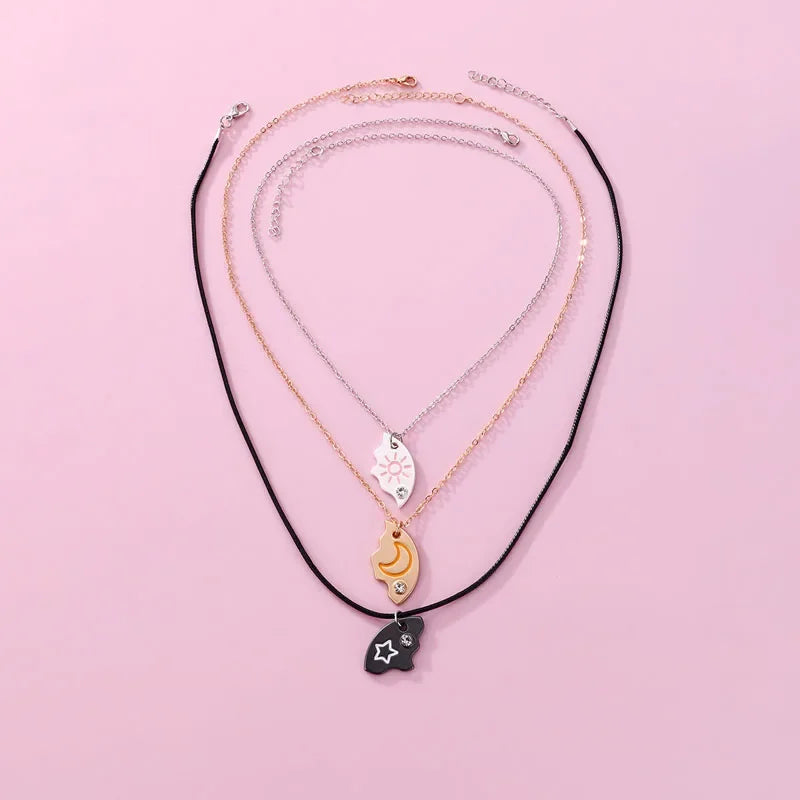 Lovecryst Sun, Moon and Star Necklace