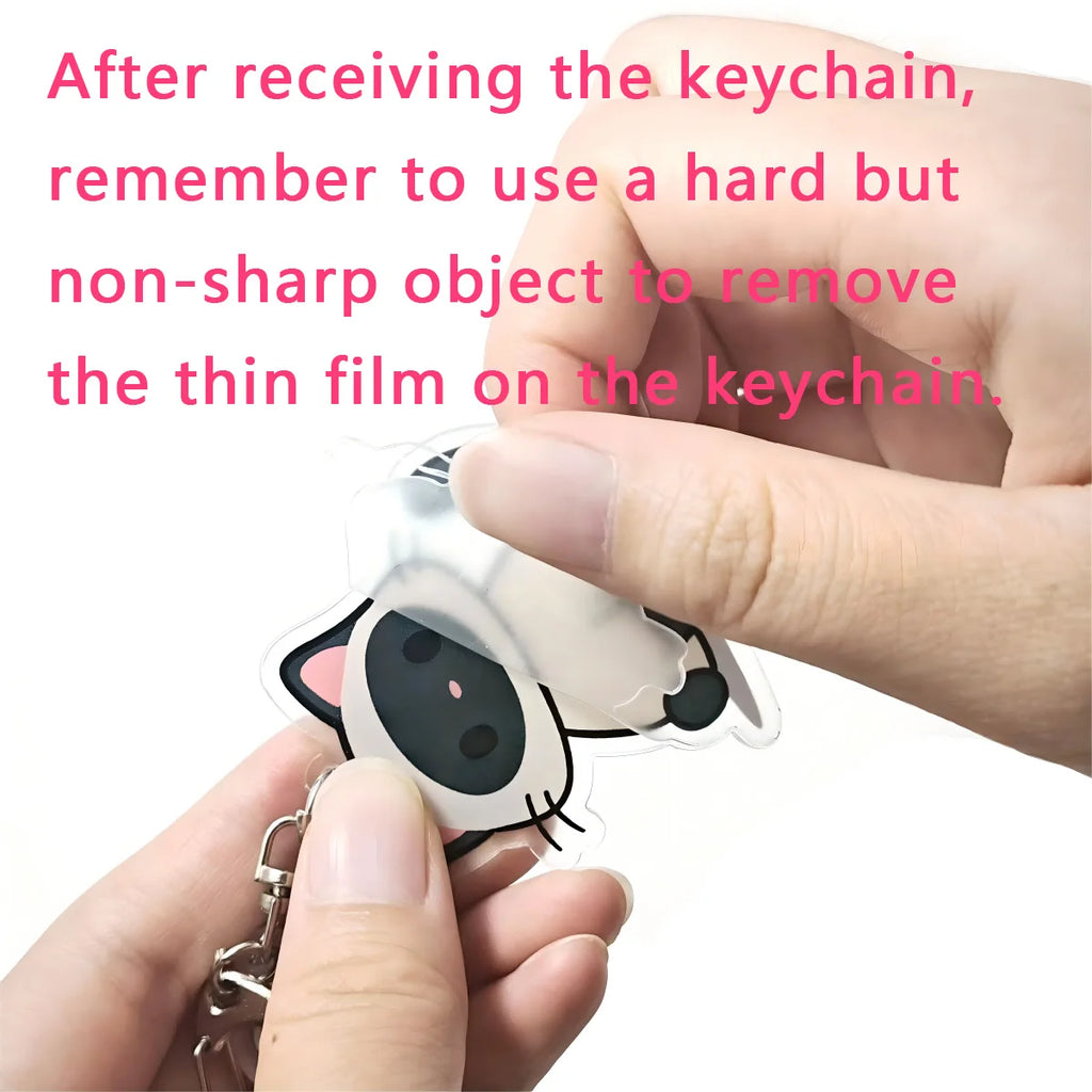 Anime Acrylic keychain accessaries Cartoon Car Bag Pendant Gift cute creative bag charm funny Friends Fans Gifts Keyring