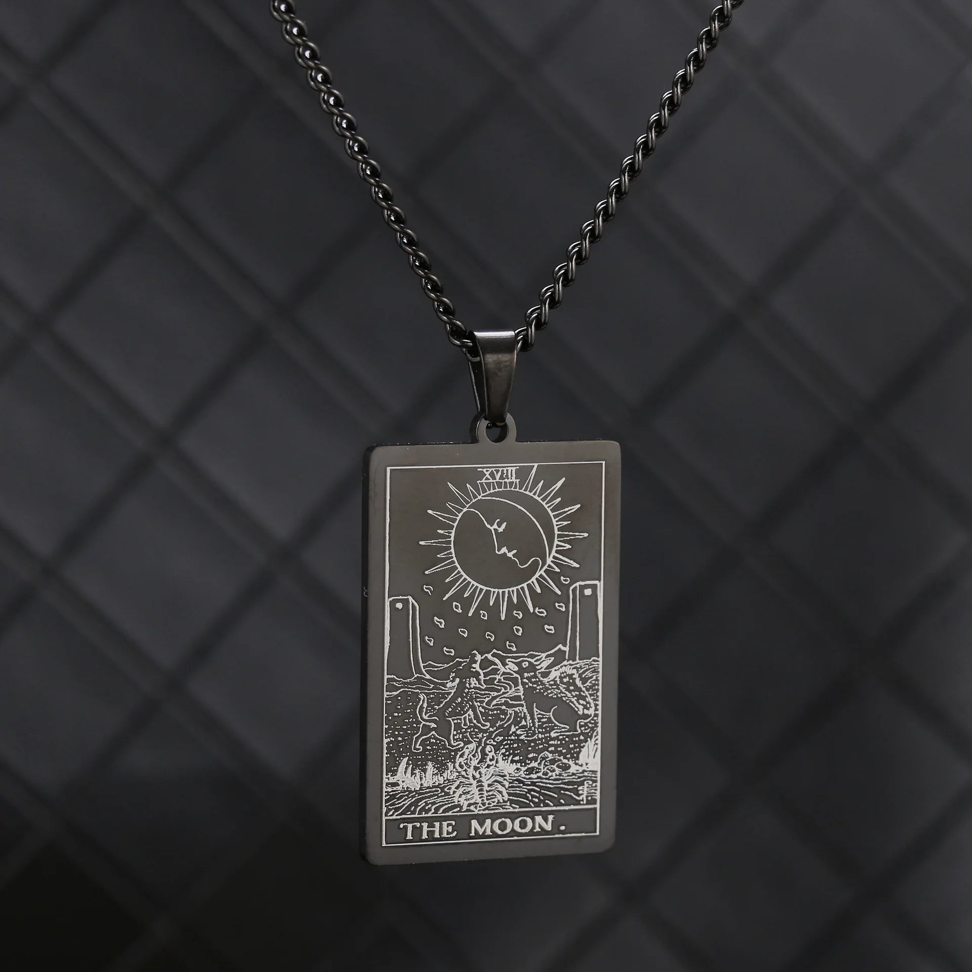 Chain Necklace Stainless Steel 22 Tarot Cards Necklace  Personality Pendant Neck Jewelry for Men/Woman Newest Design Wholesale