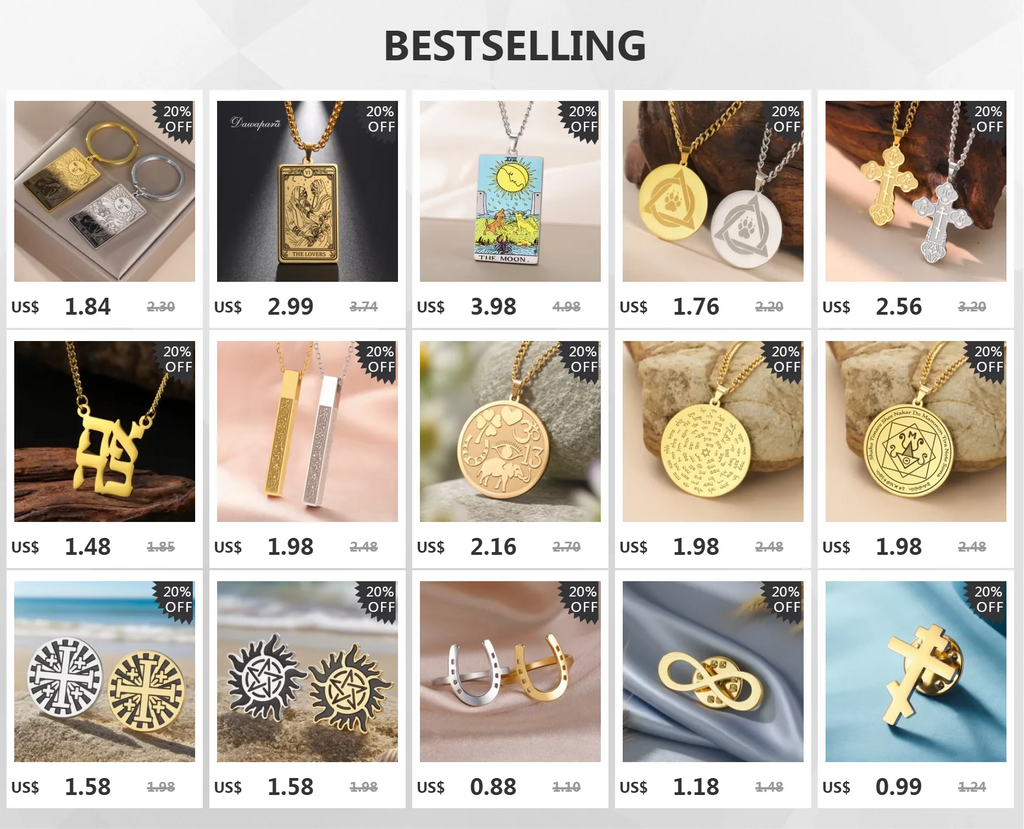 Dawapara Tarot Cards Necklace Women Stainless Steel Necklace Wealth Amulet Classic Tarot Major Arcana Divination Charm Jewelry