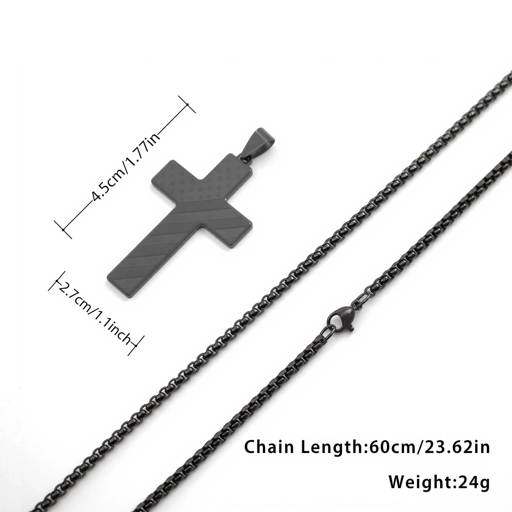 Collier Homme Male Stainless Steel Necklace USA Flag Cross Necklaces for Man Collar Hombre Bible Verse Necklace Man Jewelry