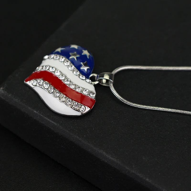Marvel Superhero Captain America Handsome Pendant Necklace The Avengers Rhinestone Necklace Suitable for Men and Women