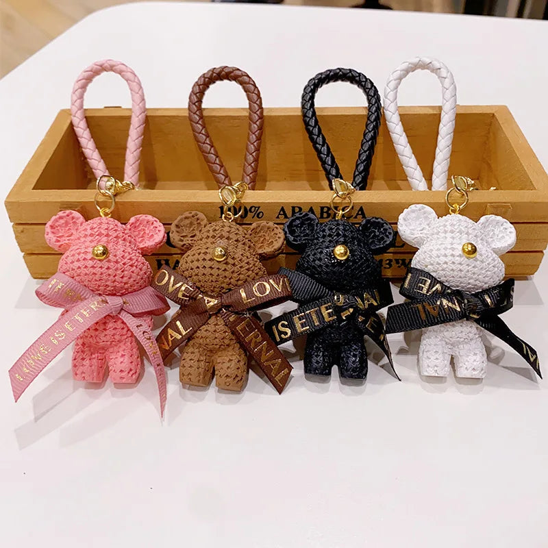 Cartoon Simple Mechanical Bear Cute Niche Doll Keychain Chain Bag Personalized Small Pendant Accessory Keychain Decorative Gifts