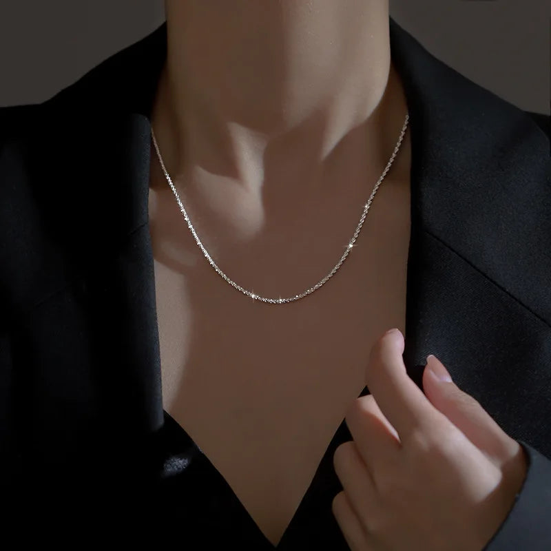 Elegant and Sparkling Gold/Silver Choker Necklace