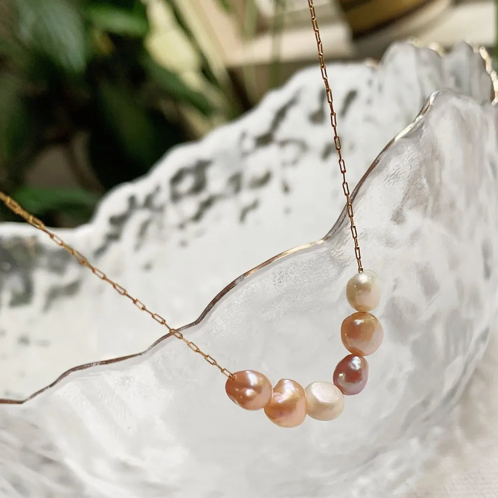 Mixed Color Natural Freshwater Pearl Necklace